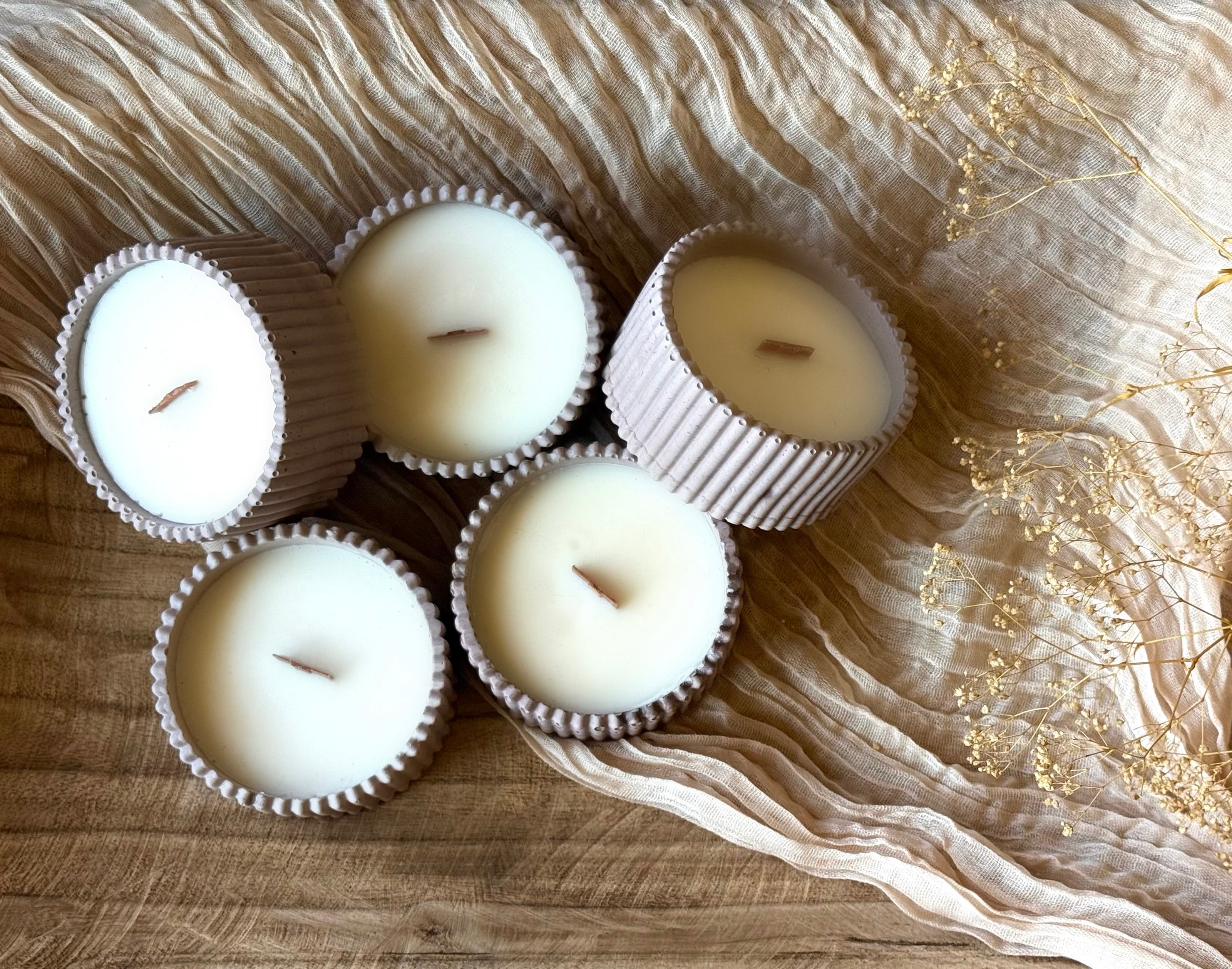 Small 4oz Ribbed Candle Jar